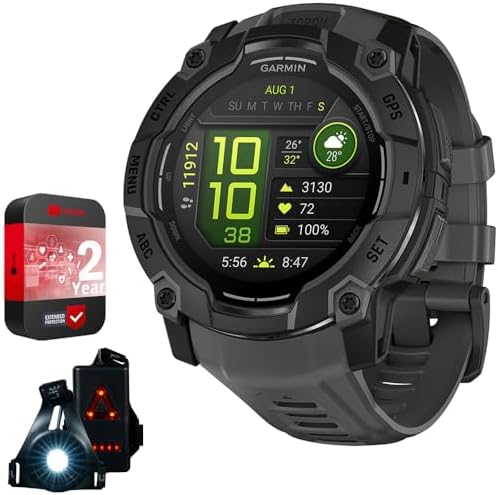 Garmin Instinct 3-50 mm Outdoor GPS Smartwatch, AMOLED, Black with Black Band 01...