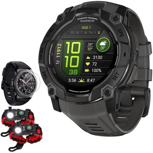 Garmin Instinct 3-50 mm Outdoor GPS Smartwatch, AMOLED, Black with Black Band 01...