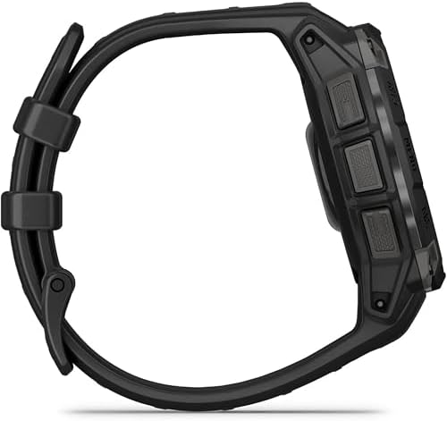 Garmin Instinct 3 50mm, AMOLED Display, Rugged Outdoor GPS Smartwatch, Metal-Reinforced Bezel, Built-in Flashlight, Up to 18 Days of Battery Life, Charcoal