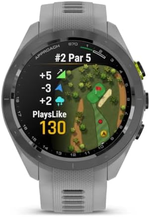 Garmin Approach S70 42MM GPS Golf Fitness Tracker Premium Smartwatch for Men, Lightweight 1.2