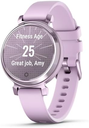 Garmin Lily 2, Small and Stylish Smartwatch, Hidden Display, Patterned Lens, Up to 5 Days Battery Life, Lilac (Renewed)
