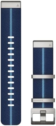 Garmin QuickFit 22 Watch Straps Striped Jacquard-weave Nylon Strap, Indigo - 010-13225-10