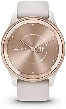 Garmin Vivomove Trend, Stylish Hybrid Smartwatch, Long-Lasting Battery Life, Dynamic Watch Hands and Touchscreen Display, Ivory (Renewed), Adjustable