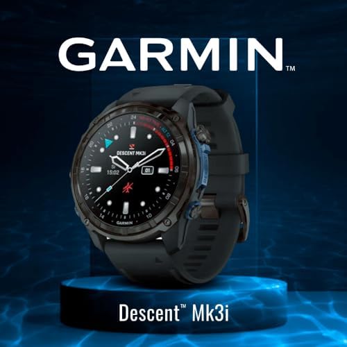 Garmin Descent Mk3i Watch Style-Dive Computer Bundle with Charger Stand and Port Plugs (3 Items)