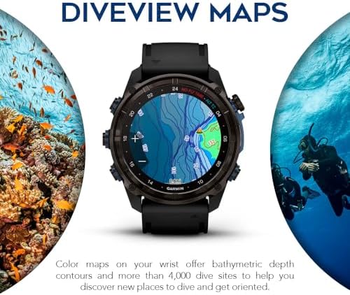 Garmin Descent Mk3i Watch Style-Dive Computer Bundle with Charger Stand and Port Plugs (3 Items)