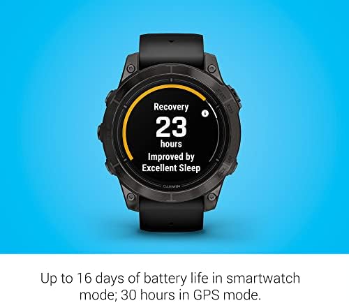 Garmin epix Pro (Gen 2) Sapphire Edition, 47mm, High Performance Smartwatch, Advanced Training Technology, Built-in Flashlight, Black (Renewed)