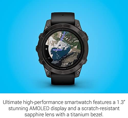 Garmin epix Pro (Gen 2) Sapphire Edition, 47mm, High Performance Smartwatch, Advanced Training Technology, Built-in Flashlight, Black (Renewed)