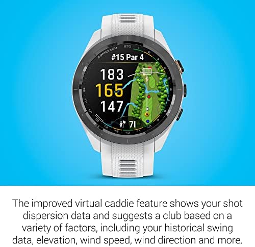 Garmin Approach S70, Premium GPS Golf Watch, (Renewed)