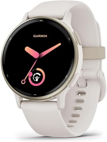 Garmin 010-02862-11 Vivoactive 5 Fitness Smartwatch, Ivory Bundle with Deco Essentials 2-Pack Screen Protector and Tech Smart USA Fitness & Wellness Suite
