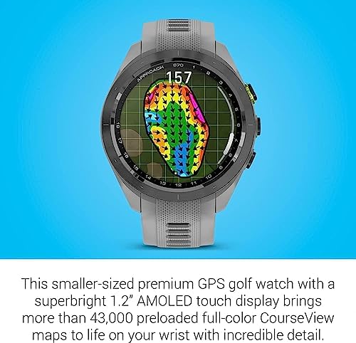 Garmin Approach S70, 47mm, Premium GPS Golf Watch, Black with Charging Stand, Car & Wall Adapters and Cleaning Kit