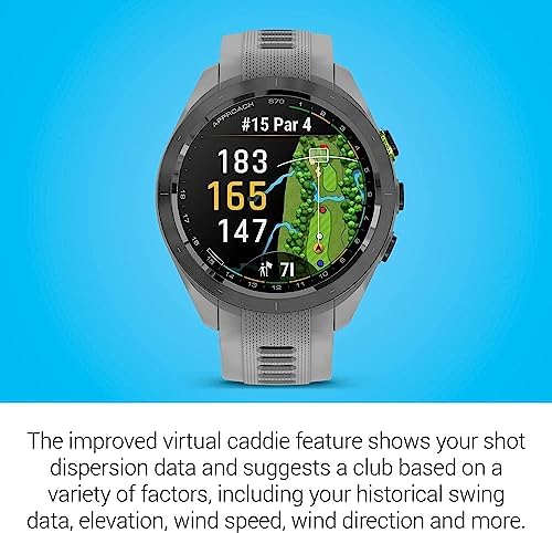 Garmin Approach S70, 47mm, Premium GPS Golf Watch, Black with Charging Stand, Car & Wall Adapters and Cleaning Kit