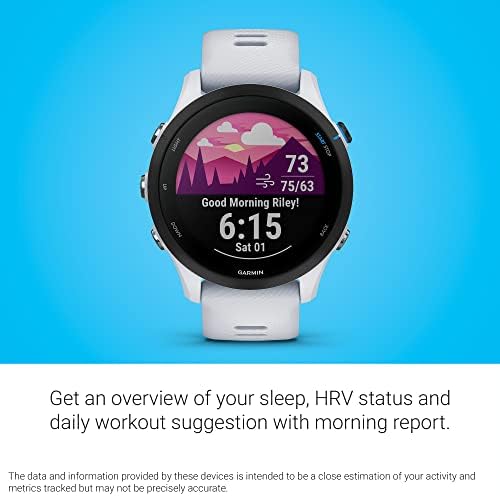 Garmin Forerunner 255 Music, GPS Running Smartwatch with Music, Advanced Insights, Long-Lasting Battery, White (Renewed)