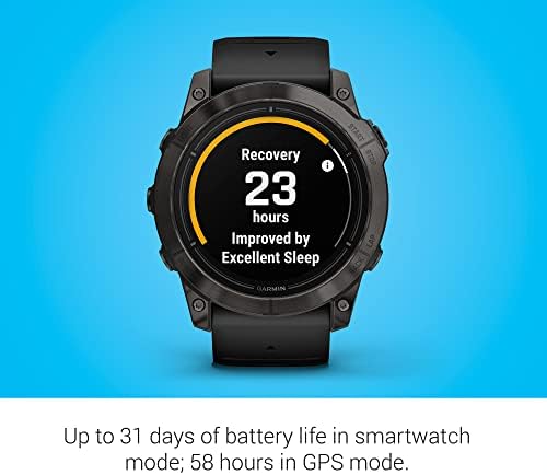 Garmin epix Pro (Gen 2) Sapphire Edition, 51mm, High Performance Smartwatch, Advanced Training Technology, Built-in Flashlight, Black