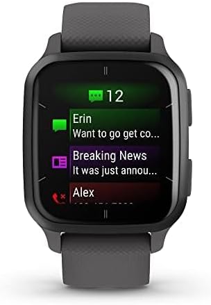 Garmin G010-N2701-10 Venu Sq 2 40mm Fiber-Reinforced Polymer Smartwatch Shadow Gray/Slate - Certified (Renewed)