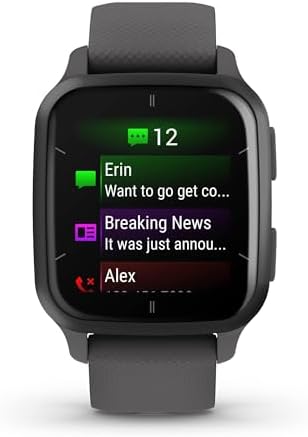 Garmin G010-N2701-10 Venu Sq 2 40mm Fiber-Reinforced Polymer Smartwatch Shadow Gray/Slate - Certified (Renewed)