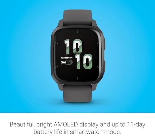 Garmin G010-N2701-10 Venu Sq 2 40mm Fiber-Reinforced Polymer Smartwatch Shadow Gray/Slate - Certified (Renewed)