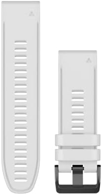 Garmin QuickFit 26mm Watch Band and Optional Extra Long Strap, White Silicone, (010-12903-00)