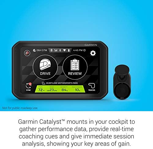 Garmin Catalyst, Driving Performance Optimizer with Real-time Coaching and Immediate Track Session Analysis, for Motorsports and High Performance Driving (010-02345-00), Black, 6.95 inch