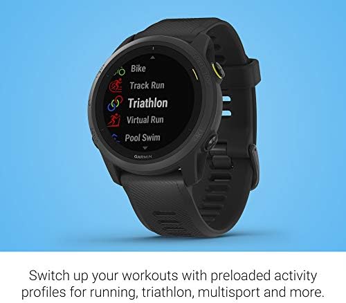 Garmin Forerunner 745, GPS Running Watch, Detailed Training Stats and On-Device Workouts, Essential Smartwatch Functions, Black