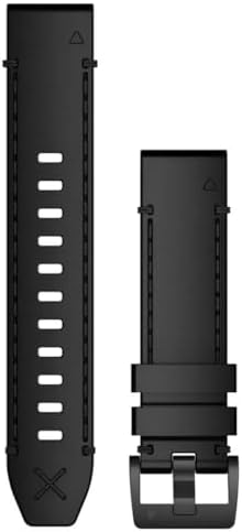 Garmin QuickFit 22 Watch Bands - Genuine Horween Leather Strap – Black