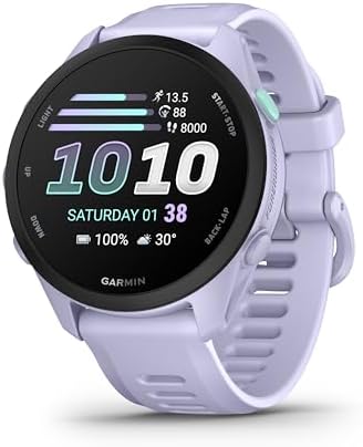 Garmin Forerunner 70, Easy-to-Use GPS Running Smartwatch, Advanced Training Metrics and Recovery Insights, Up to 13 Days of Battery Life, Cool Lavendar
