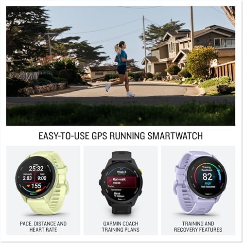 Garmin Forerunner 70, Easy-to-Use GPS Running Smartwatch, Advanced Training Metrics and Recovery Insights, Up to 13 Days of Battery Life, Cool Lavendar