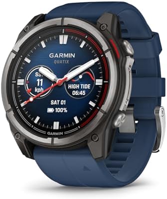 Garmin quatix 8, 51 mm, Marine GPS Smartwatch, Bright AMOLED Display, Chartplotter Controls, Built-in Flashlight, 24/7 Health & Wellness Features