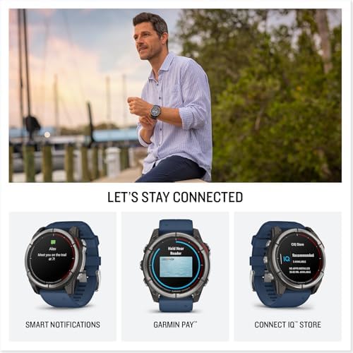Garmin quatix 8, 51 mm, Marine GPS Smartwatch, Bright AMOLED Display, Chartplotter Controls, Built-in Flashlight, 24/7 Health & Wellness Features
