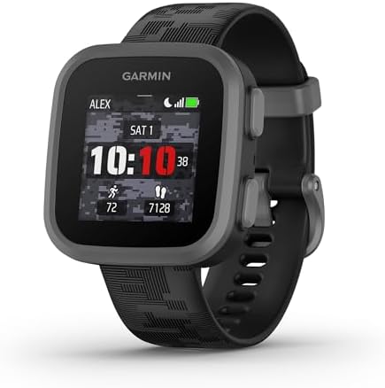 Garmin Bounce, Kids Smartwatch, Two-Way Text and Voice Messaging, Location Tracking, Black Camo (Renewed)