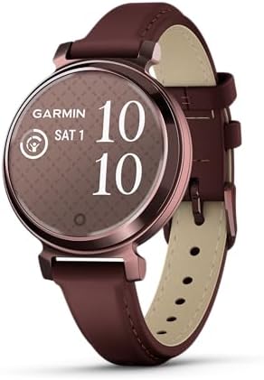 Garmin Lily 2, Small and Stylish Smartwatch, Hidden Display, Patterned Lens, Up to 5 Days Battery Life, Mulberry (Renewed)