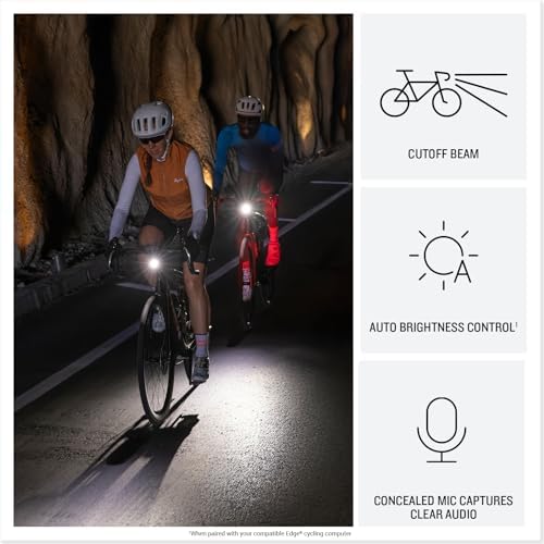 Garmin Varia Vue, Cycling Headlight and 4k Camera, Light Intensity up to 600 Lumens, Crystal-Clear Video Recording, Incident Detection While Cycling
