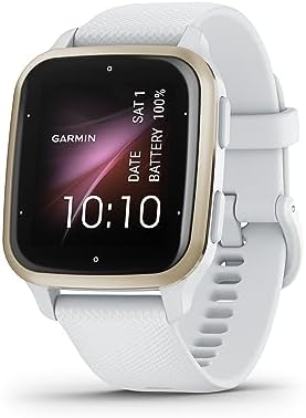 Garmin Venu Sq 2 GPS Smartwatch, All-Day Health Monitoring, Long-Lasting Battery Life, AMOLED Display, Cream Gold and White (Renewed)