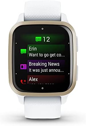 Garmin Venu Sq 2 GPS Smartwatch, All-Day Health Monitoring, Long-Lasting Battery Life, AMOLED Display, Cream Gold and White (Renewed)
