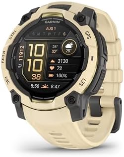 Garmin Instinct 3 – 45 mm, AMOLED Display, Rugged Outdoor GPS Smartwatch, Built-in Flashlight, Alpine Rush Collection Limited Edition Color, Citrine with Citrine Band