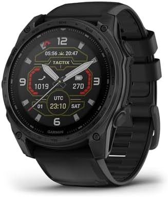 Garmin tactix 8 51mm, Solar Charged Display, Elite, Premium Tactical GPS Smartwatch, Includes Applied Ballistics Elite Solver, Titanium Bezel, Sapphire Lens, 40-Meter Dive Rating
