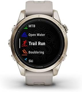 Garmin epix Pro (Gen 2) Sapphire Edition, 42mm, High Performance Smartwatch, Advanced Training Technology, Built-in Flashlight, Light Sand
