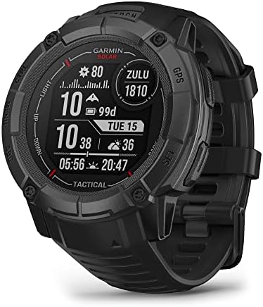 Garmin Instinct 2X Solar - Tactical Edition, Rugged GPS Smartwatch, Built-in Fla...