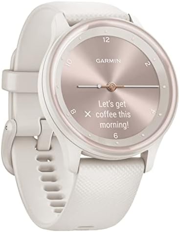 Garmin vivomove Sport, Hybrid Smartwatch, Health and Wellness Features, Touchscreen, White