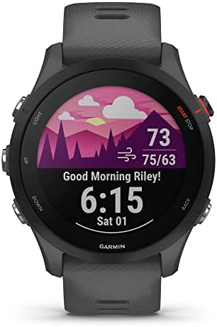 Garmin Forerunner 255, GPS Running Smartwatch, Advanced Insights, Long-Lasting Battery, Slate Gray
