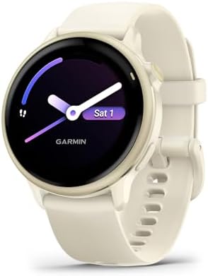 Garmin vívoactive 6, Health and Fitness GPS Smartwatch, AMOLED Display, Up to 11 Days of Battery, Lunar Gold with Bone Band