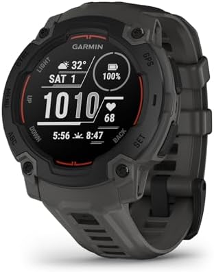 Garmin Instinct E 45mm, Rugged Outdoor GPS Smartwatch, 24/7 Health Monitoring, Wrist-Based Heart Rate, Up to 16 Days of Battery Life, Charcoal