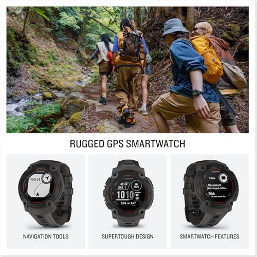 Garmin Instinct E 45mm, Rugged Outdoor GPS Smartwatch, 24/7 Health Monitoring, Wrist-Based Heart Rate, Up to 16 Days of Battery Life, Charcoal