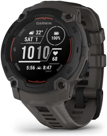Garmin Instinct E 45mm, Rugged Outdoor GPS Smartwatch, 24/7 Health Monitoring, Wrist-Based Heart Rate, Up to 16 Days of Battery Life, Charcoal