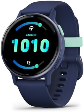 Garmin vívoactive 5, Health and Fitness GPS Smartwatch, AMOLED Display, Up to 11 Days of Battery, Navy