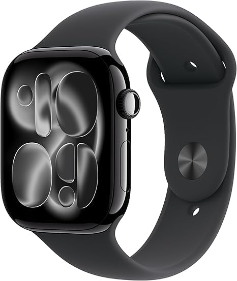 Apple Watch Series 11 [GPS+Cellular, 46mm] - Jet Black Aluminium Case with Black Sport Band, M/L (Renewed Premium)