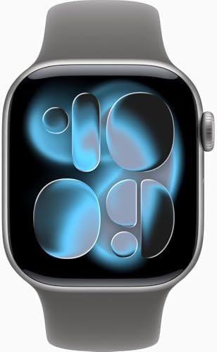 Apple Watch Series 11 [GPS + Cellular, 42mm] Space Gray Aluminum Case with Stone Gray Sport Band, M/L (Renewed Premium)