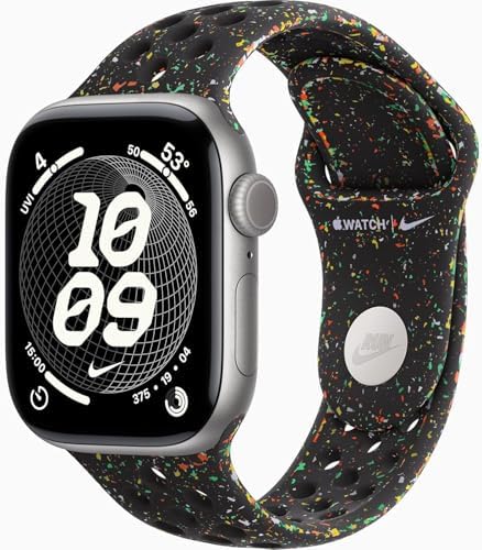 Apple Watch Series 11 [GPS + Cellular, 42mm] Space Gray Aluminum Case with Midnight Black Nike Sport Band, M/L (Renewed Premium)