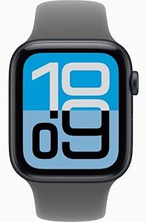 Apple Watch SE 3 [GPS + Cellular, 44mm] Midnight Aluminum Case with Stone Gray Sport Band, S/M (Renewed Premium)
