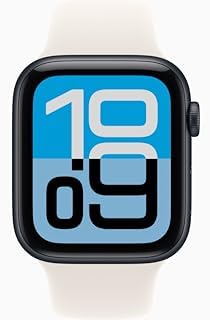 Apple Watch SE 3 [GPS + Cellular, 44mm] Midnight Aluminum Case with Starlight Sport Band, M/L (Renewed Premium)