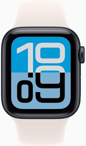 Apple Watch SE 3 [GPS + Cellular, 40mm] Midnight Aluminum Case with Starlight Sport Band, M/L (Renewed Premium)
